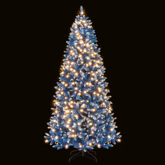 6/7/8/9 FT Artificial Christmas Tree with 767 Snowy Branch Tips-7 FT