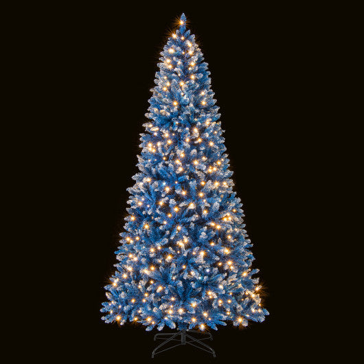 6/7/8/9 FT Artificial Christmas Tree with 767 Snowy Branch Tips-8 FT