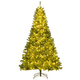 6/7/8 FT Pre-Lit Artificial Christmas Tree with Remote Control and LED Lights-8ft