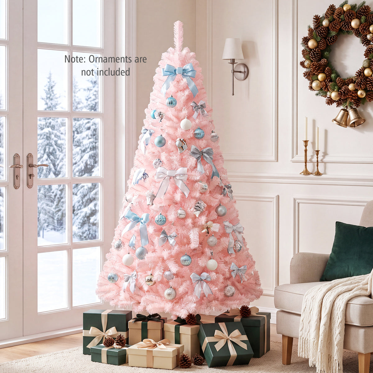6/7 Feet Artificial Christmas Tree Hinged Full Fir Tree-6 Feet