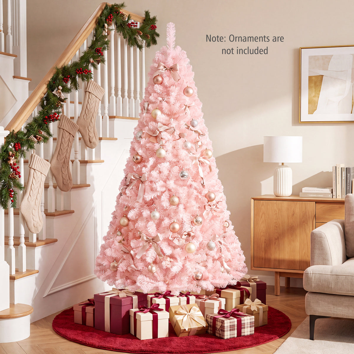 6/7 Feet Artificial Christmas Tree Hinged Full Fir Tree-6 Feet