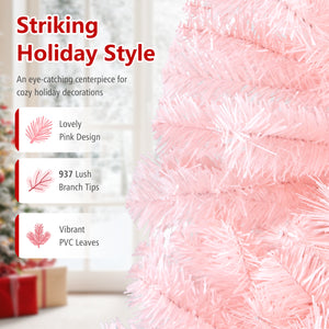 6/7 Feet Artificial Christmas Tree Hinged Full Fir Tree-7 ft