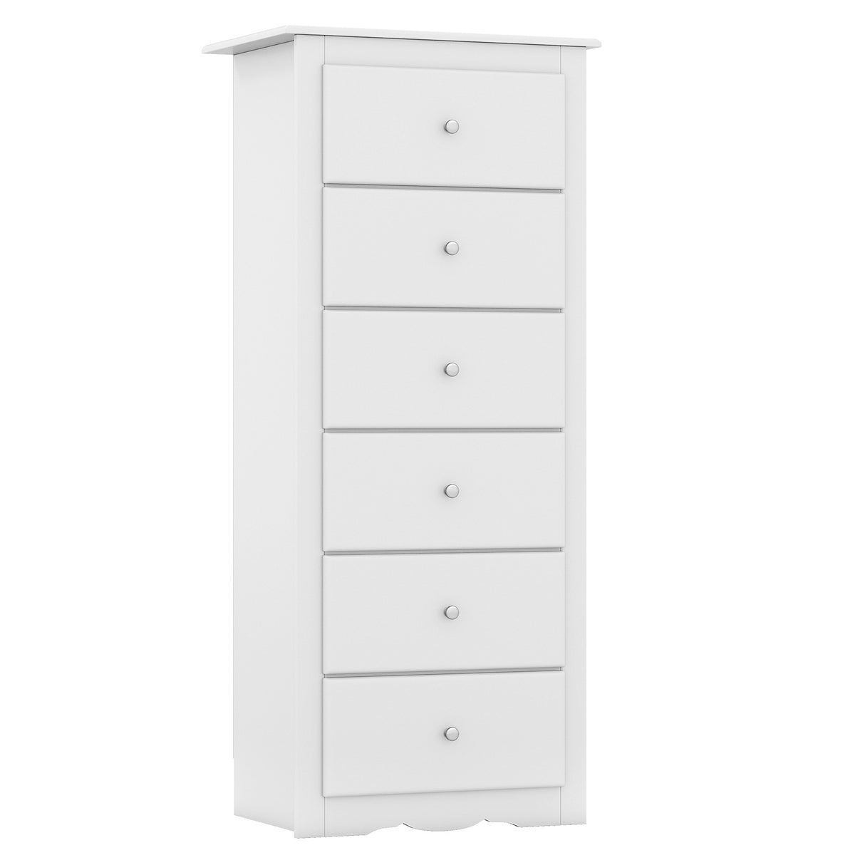 6 Drawers Chest Dresser Clothes Storage Bedroom Furniture Cabinet-White