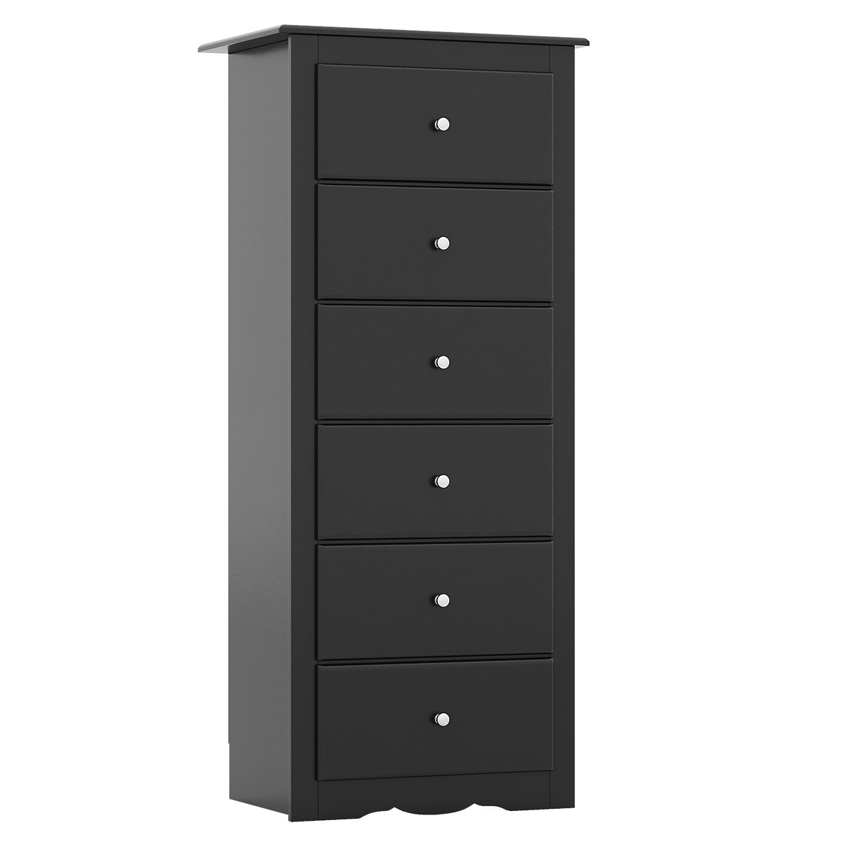 6 Drawers Chest Dresser Clothes Storage Bedroom Furniture Cabinet-Black