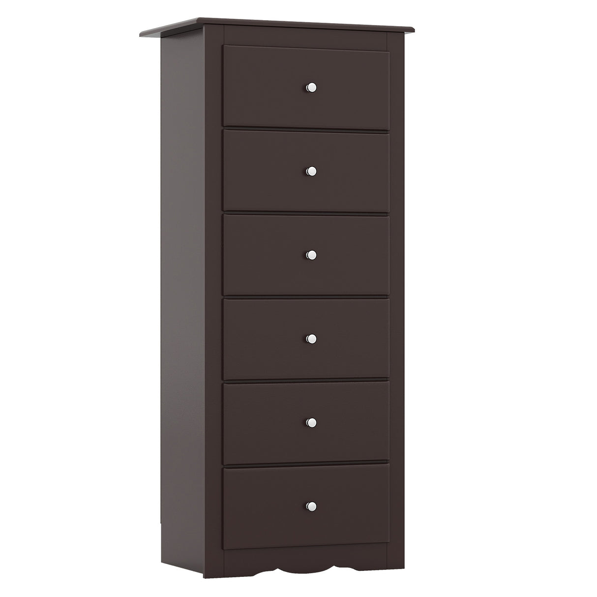 6 Drawers Chest Dresser Clothes Storage Bedroom Furniture Cabinet-Brown