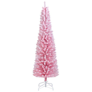 6 FT Artificial Christmas Tree with 460 Branch Tips and Folding Metal Stand