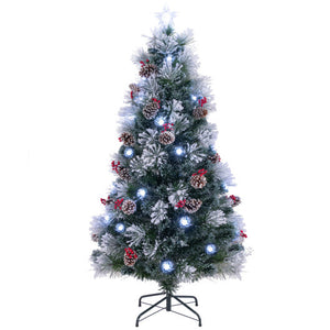6 FT Flocked Christmas Tree with 8 Lighting Modes