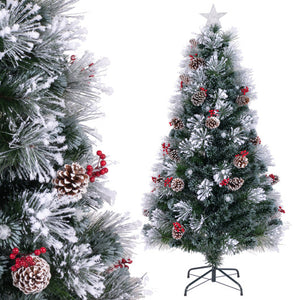 6 FT Flocked Christmas Tree with 8 Lighting Modes