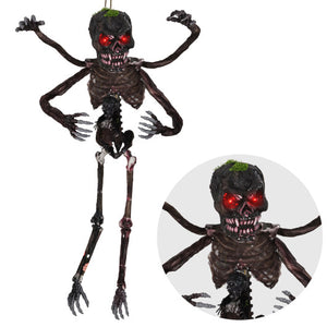 6 Feet Animated Halloween Decoration with 4 Arms  Red LED-lit Eyes & Spooky Sounds
