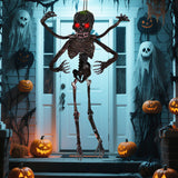 6 Feet Animated Halloween Decoration with 4 Arms  Red LED-lit Eyes & Spooky Sounds