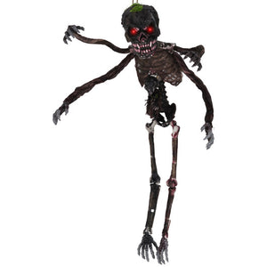 6 Feet Animated Halloween Decoration with 4 Arms  Red LED-lit Eyes & Spooky Sounds