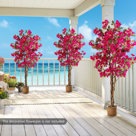 6 Feet Artificial Bougainvillea Tree with 910 Flowers-2 Pieces