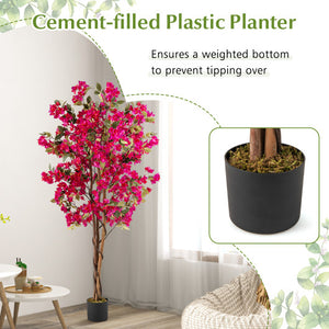 6 Feet Artificial Bougainvillea Tree with 910 Flowers-2 Pieces