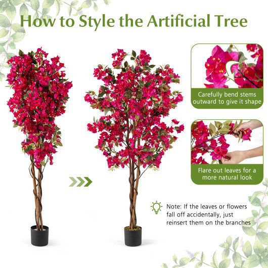 6 Feet Artificial Bougainvillea Tree with 910 Flowers-1 Piece