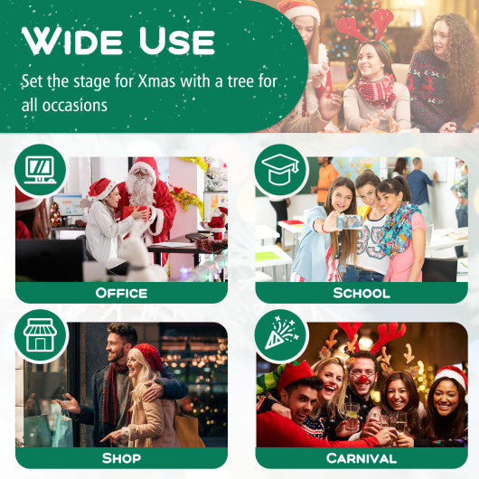 5/6/7/8 Feet Pencil Christmas Tree with 295/392/523/671 Memory Wire Branch Tips and Upgraded Metal Stand-6 ft