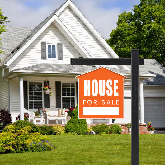 6 Feet Vinyl UPVC Real Estate Sign Post Realtor Yard Sign Post-Black