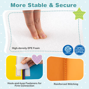 6 Pieces Foam Climbing Blocks Soft Play Climbing for Toddlers with Tunnel-Multicolor