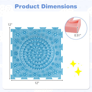 6 PCS Interlocking Sensory Mats with Rich Colors for Kids Adults-Color