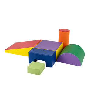 6 Pieces Foam Climbing Blocks Indoor Climb and Crawl Activity Playset with Rectangles-Purple
