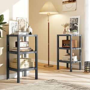 6-Tier Plastic Modular Storage Shelves for Living Room and Kitchen-Gray