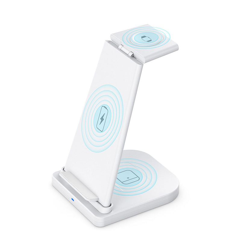 3-in-1 Fast Wireless Charging Stand for Phones, Apple Watch & AirPods by Infinite Basics