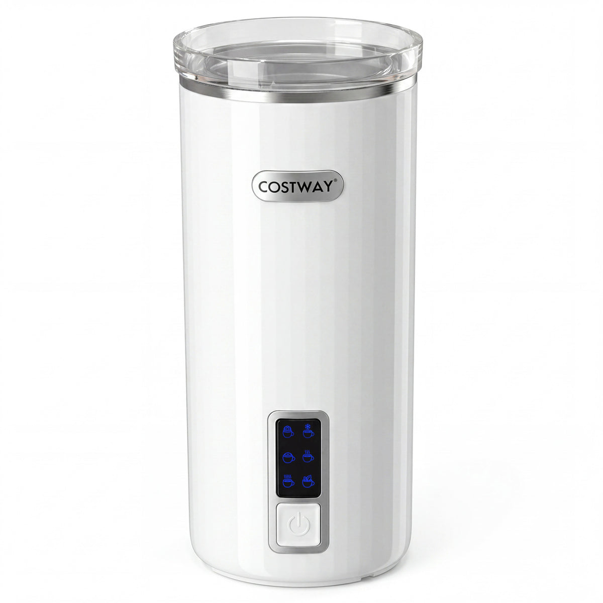 6-in-1 Electric Milk Steamer with Stainless Steel Interior-White