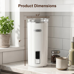 6-in-1 Electric Milk Steamer with Stainless Steel Interior-White