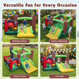 6-in-1 Inflatable Bounce House with Double Slides without Blower
