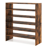 6-tier Shoe Rack with Anti-tipping Device for Entryway-Rustic Brown