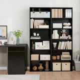 6-Tier Bookcase with 6 Open Shelves and Anti-Toppling Kits-Black
