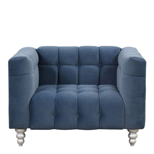 Modern Sofa Dutch Fluff Upholstered Sofa & Wood Legs, Buttoned Tufted Backrest by Couch.com