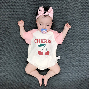 Baby Versatile Printing Bodysuit With Short Sleeves