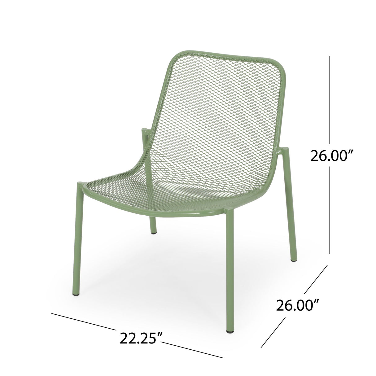 Outdoor Iron Chair With Mesh Design by Couch.com