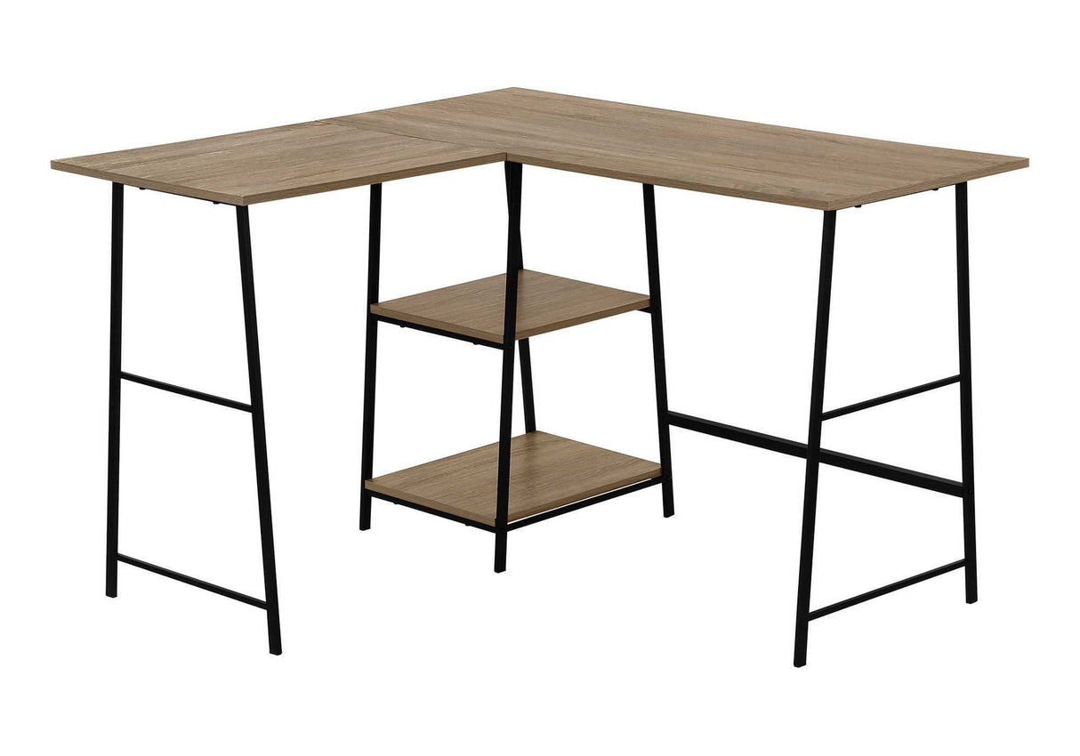 Computer Desk, Home Office, Corner, Storage Shelves, L Shape, Work, Laptop, Contemporary, Modern by Couch.com