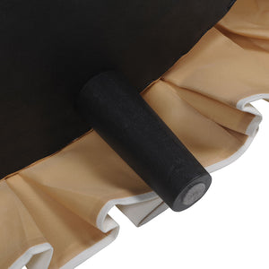 Couch.com Luciana Tufted Cocktail Ottoman With Skirt Antique White, Durable Design, Fabric Construction, White Finish by Couch.com