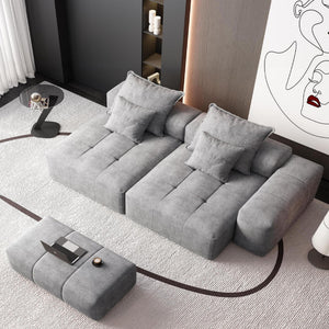 Modern Oversized DIY Combination Modular Sectional Sofa With Pillows