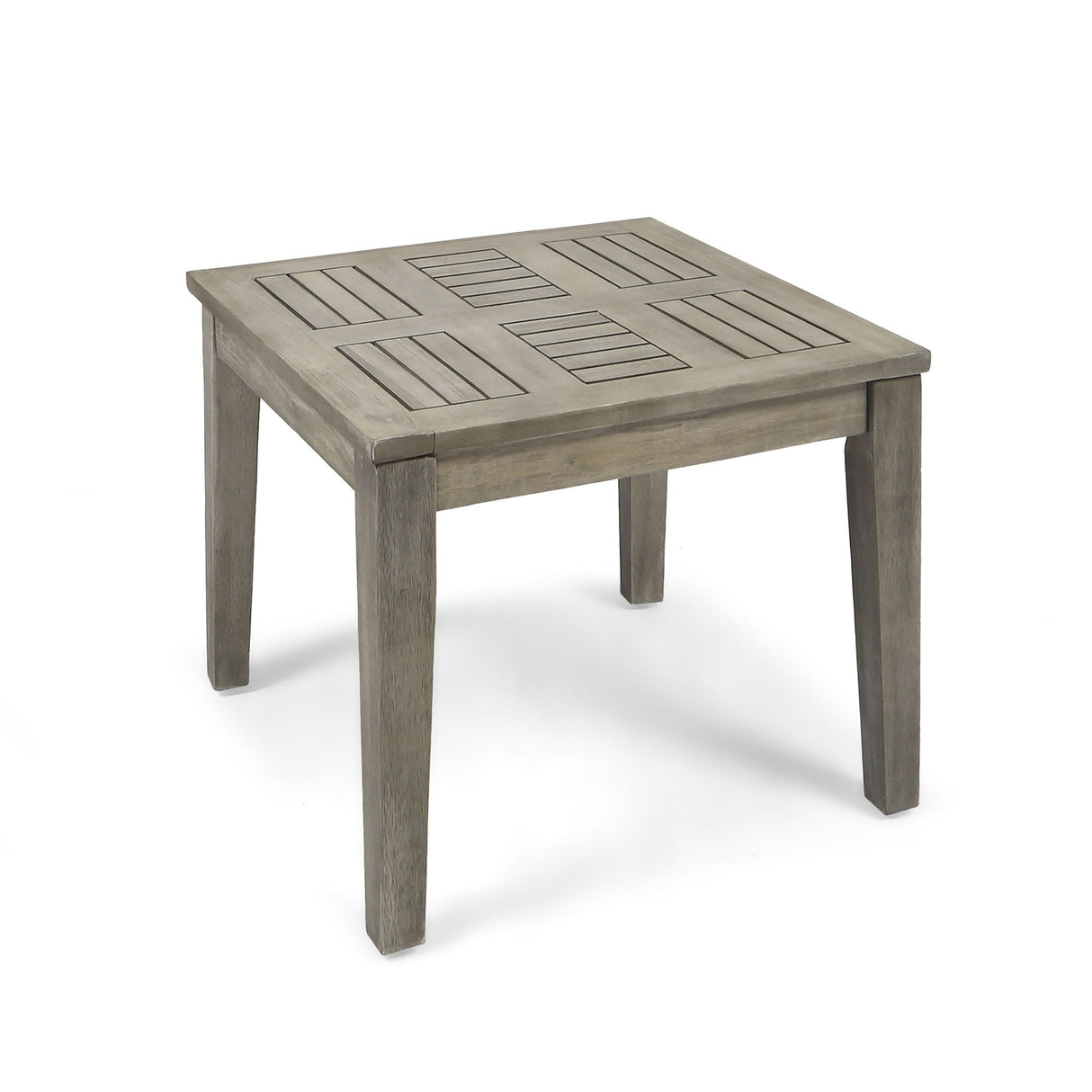 Dexterity - Outdoor Square Side Table With Wood Frame - Gray by Couch.com