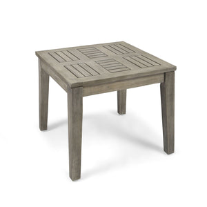 Dexterity - Outdoor Square Side Table With Wood Frame - Gray by Couch.com