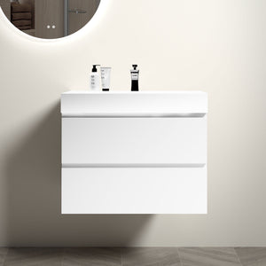 Alice - Bathroom Vanity With Large Storage, Sink Wall Mounted Floating Bathroom Vanity For Modern Bathroom, One-Piece Sink Basin Without Drain And Faucet by Couch.com