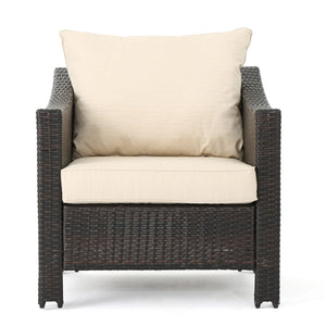 Antibes - 4 Pieces Wicker Chat Set - Brown / Beige by Couch.com