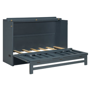 Murphy Bed With Large Drawer, USB Ports And Outlets by Couch.com