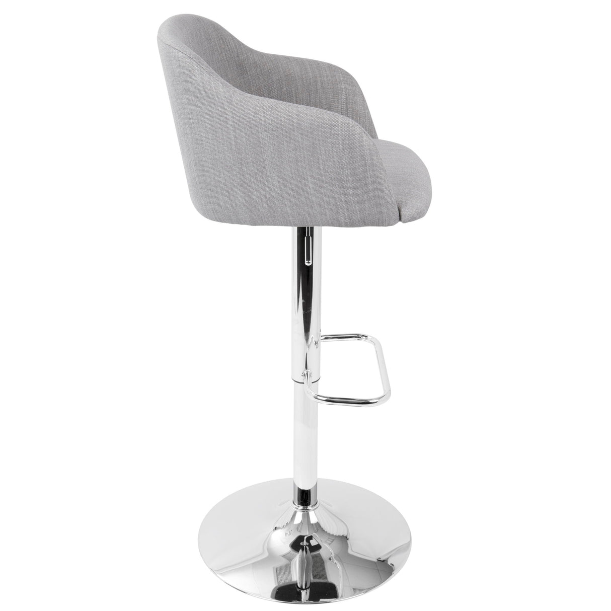 Daniella - Contemporary Adjustable Barstool With Swivel - Light Gray by Couch.com