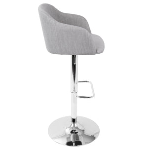 Daniella - Contemporary Adjustable Barstool With Swivel - Light Gray by Couch.com