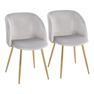Fran - Pleated Waves Contemporary Chair (Set of 2) by Couch.com