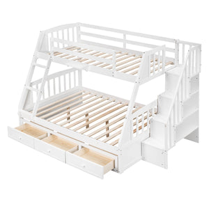 Bunk Bed With Drawers, Ladder And Storage Staircase by Couch.com