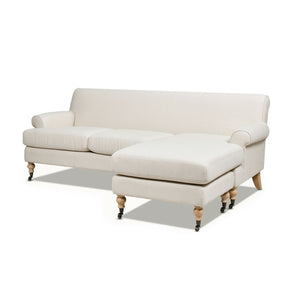 Alana - L-Shape Reversible Sectional Sofa - Light Beige by Couch.com