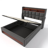 Upholstered Platform Bed With A Hydraulic Storage System, LED And USB Charging (Without Mattress) by Couch.com