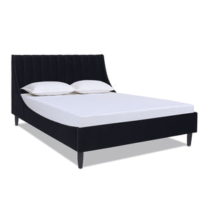 Aspen - Vertical Tufted Modern Headboard Platform Bed Set by Couch.com