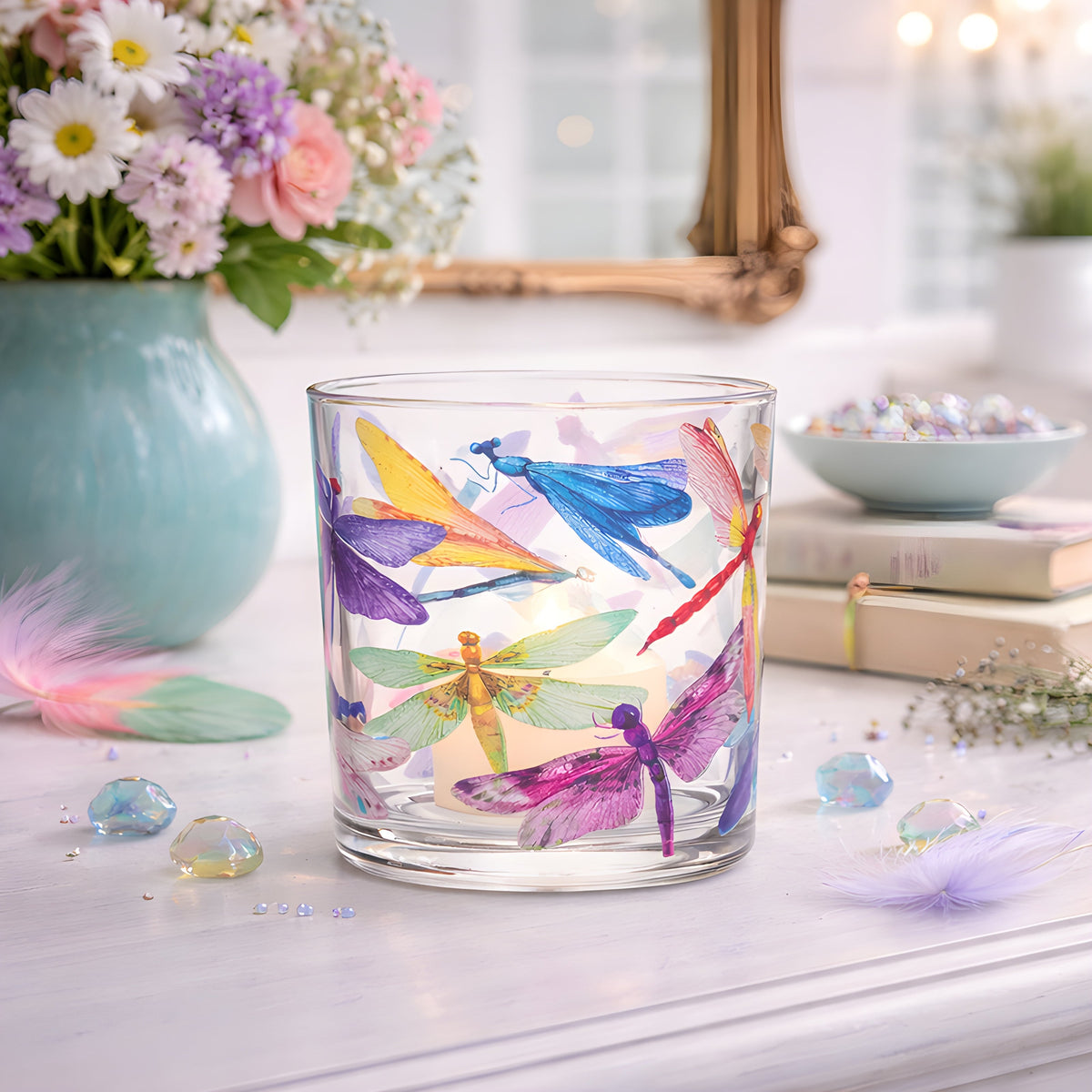 Votive Candle Holder Glass Lantern, Multiple Design Options