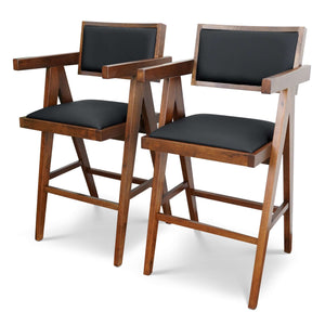 Athena - Counter Chair - Black / Brown by Couch.com